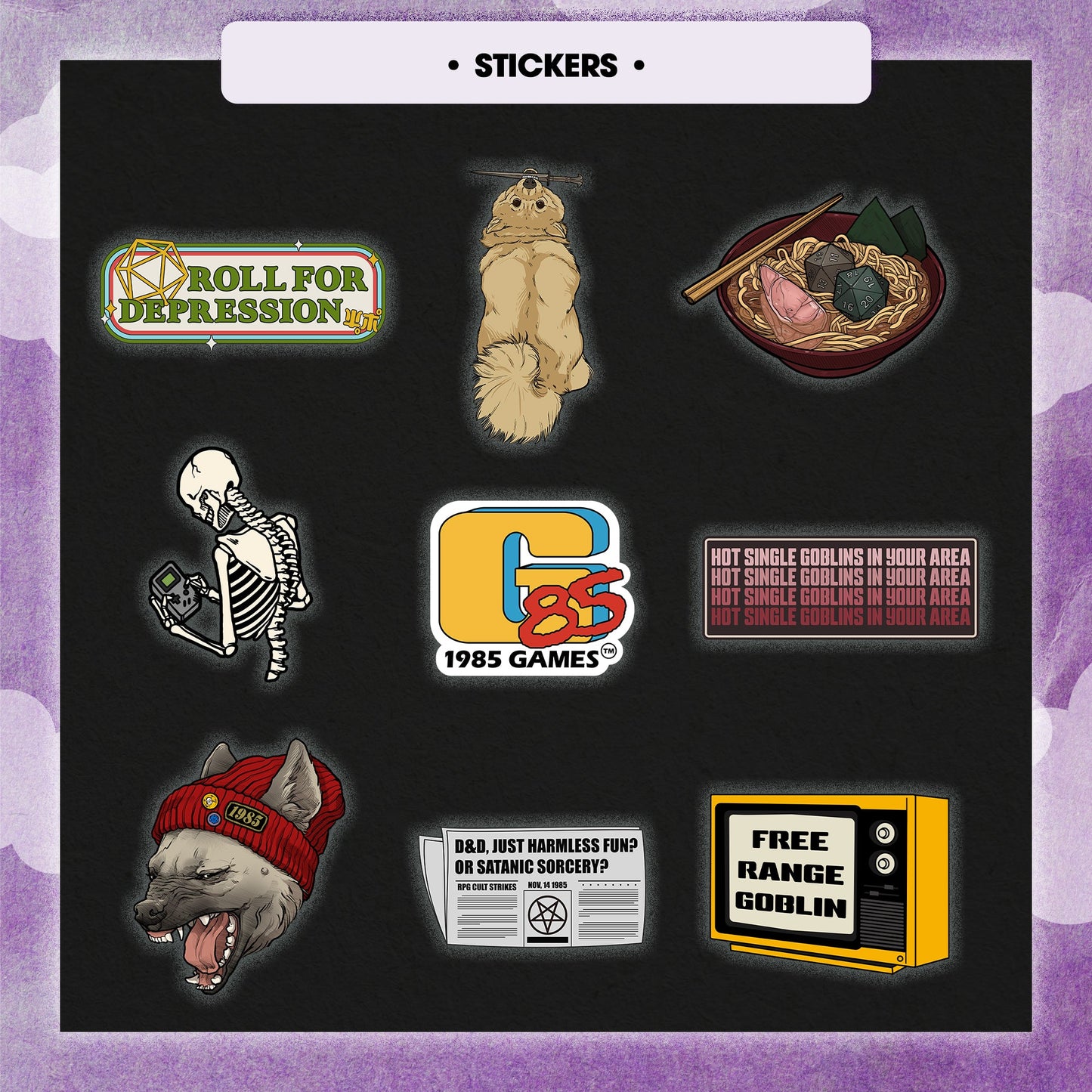 Premium Mystery Dice 6 Pack – Dice, Pins, and Stickers! No Duplicates!