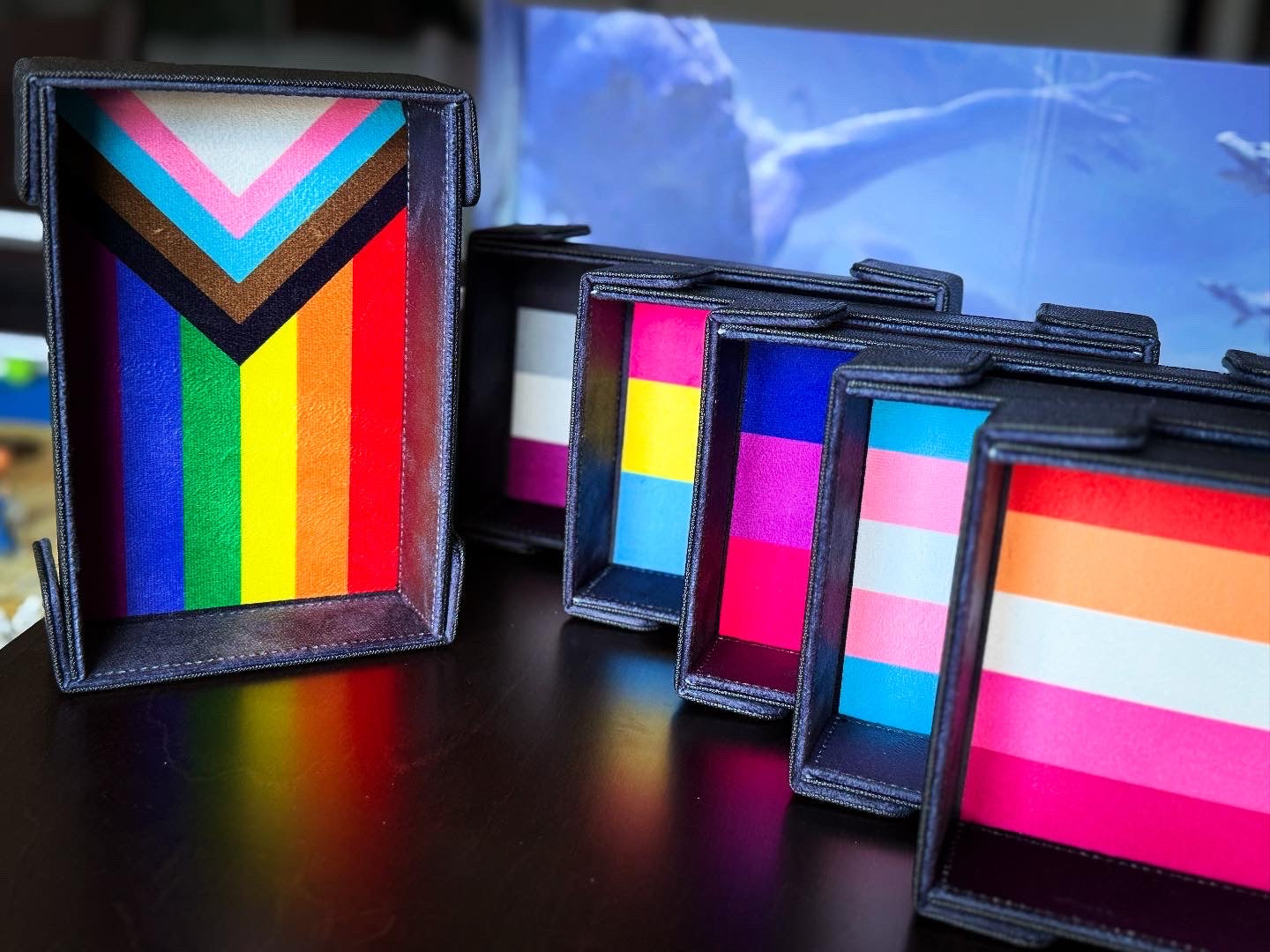 Pride Dice Tray of Folding™ Magnetic - Transgender