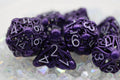 Mind Eater: Electric Purple - Hollow Metal RPG Dice Set - 