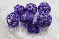 Hollow Hearts: Purple - Metal RPG Dice Set - 