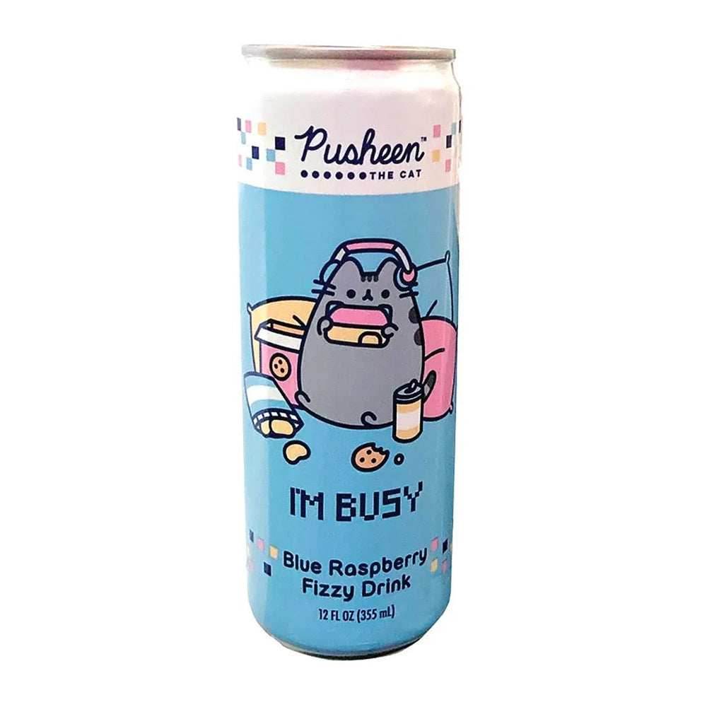 Pusheen The Cat Blue Raspberry Fizzy Drink (12oz) - 