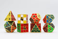 Puzzle Cube: Gold - Metal 8 piece Dice Set - 