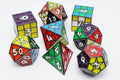 Puzzle Cube: Midnight Metal - Metal 8 piece Dice Set - 
