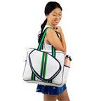 Brooklyn Pickleball Bag - Greenwich Green stripe
