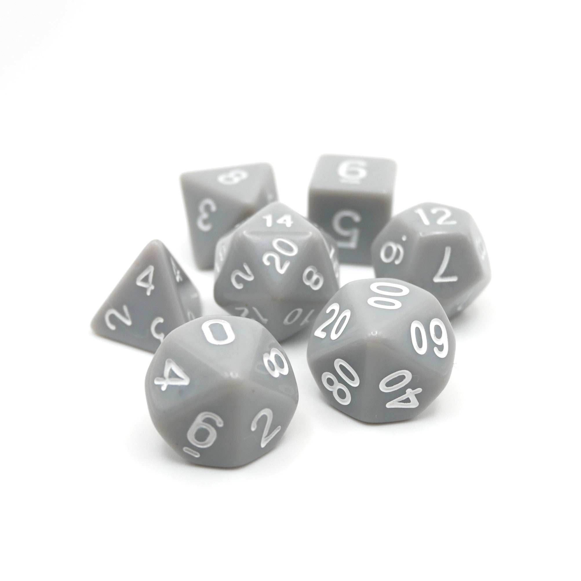 Quietus - 7 Piece DnD Dice Set | Acrylic RPG Gaming Dice - 