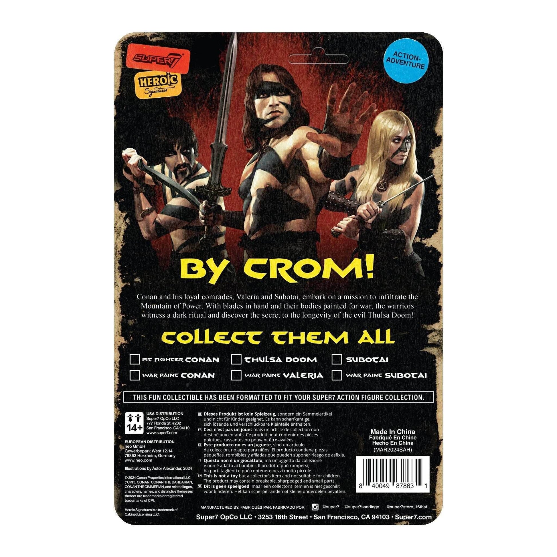 Super7 x CONAN THE BARBARIAN - VALERIA (WAR PAINT) ReAction Figure - 