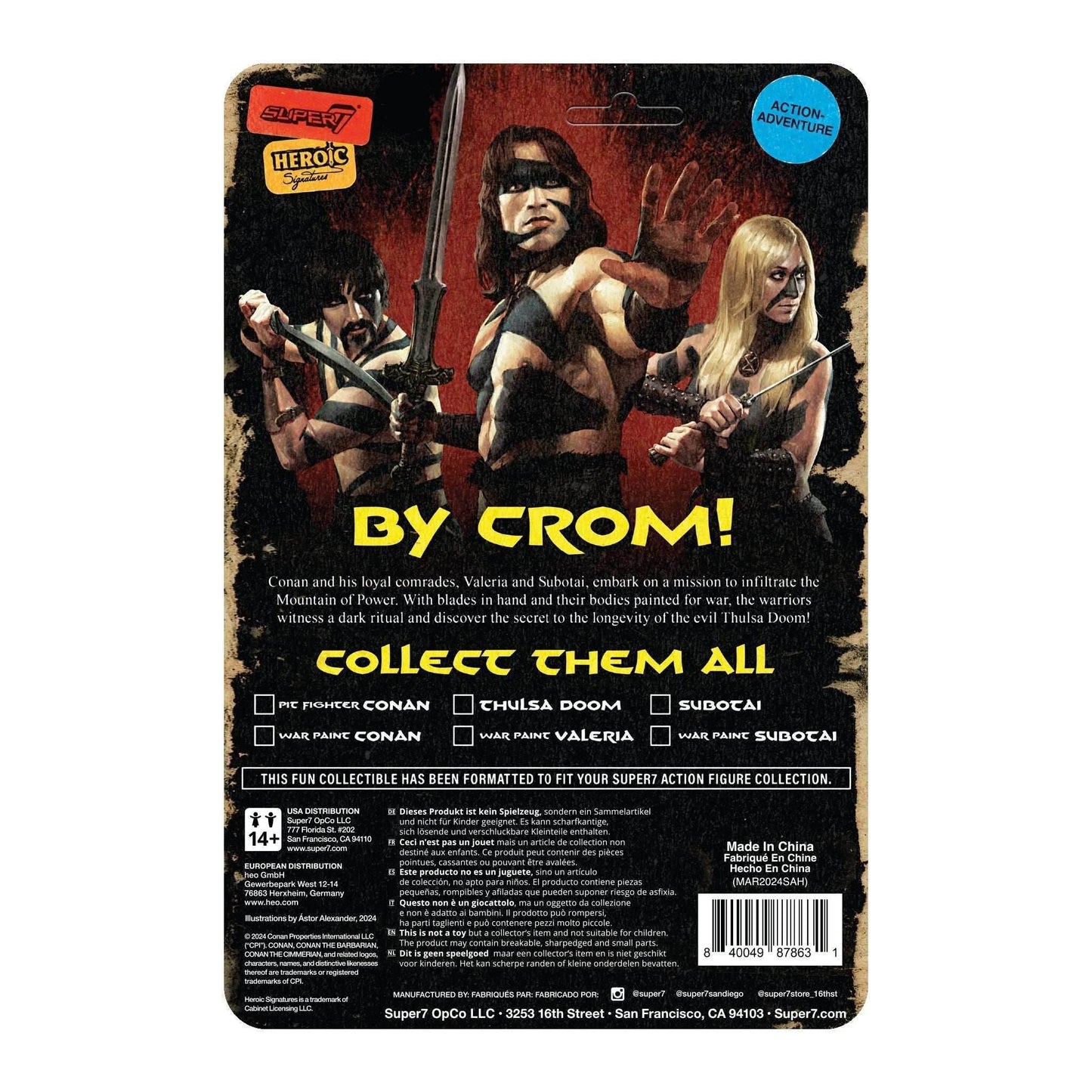 Super7 x CONAN THE BARBARIAN - SUBOTAI (WAR PAINT) ReAction Figure - 