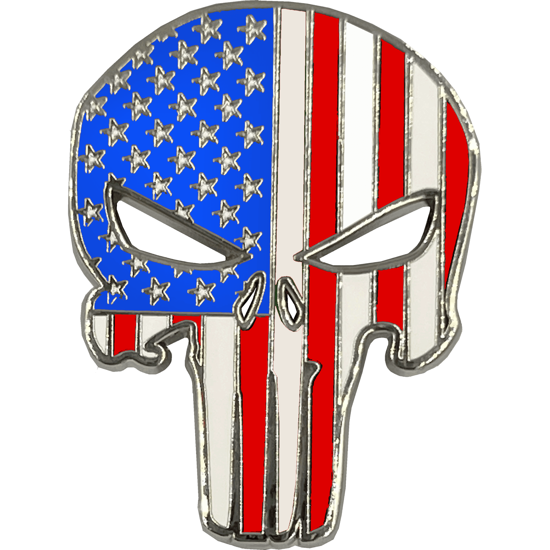 PBX-003-C American Flag Pin USA with die-cut eyes dual pin posts and deluxe locking clasps - 
