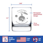 Age on Mars 40 - Whiskey Rocks Glass Gift - Unique Funny 40th Birthday Gifts for Women and Men - 10.25 oz Glasses