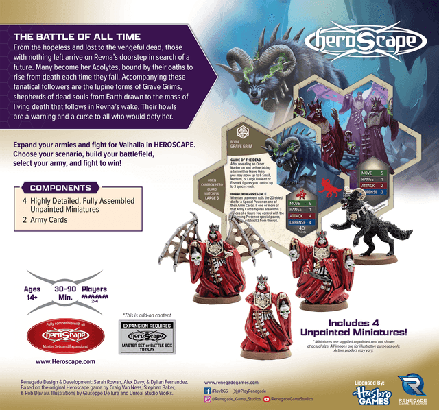Heroscape: Revnan Acolytes & Grave Grim Common Army Expansion - 