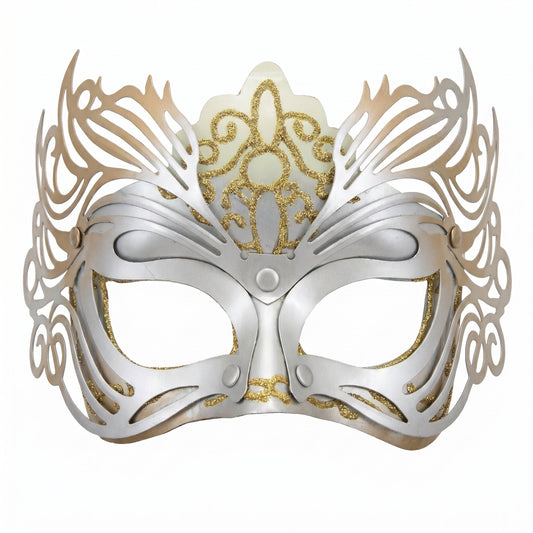 Gilded Elegance: Gold & Silver Mask