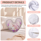 Personalized Unicorn Heart Pillow – Floral Custom Name Gift – Cotton Filling Included
