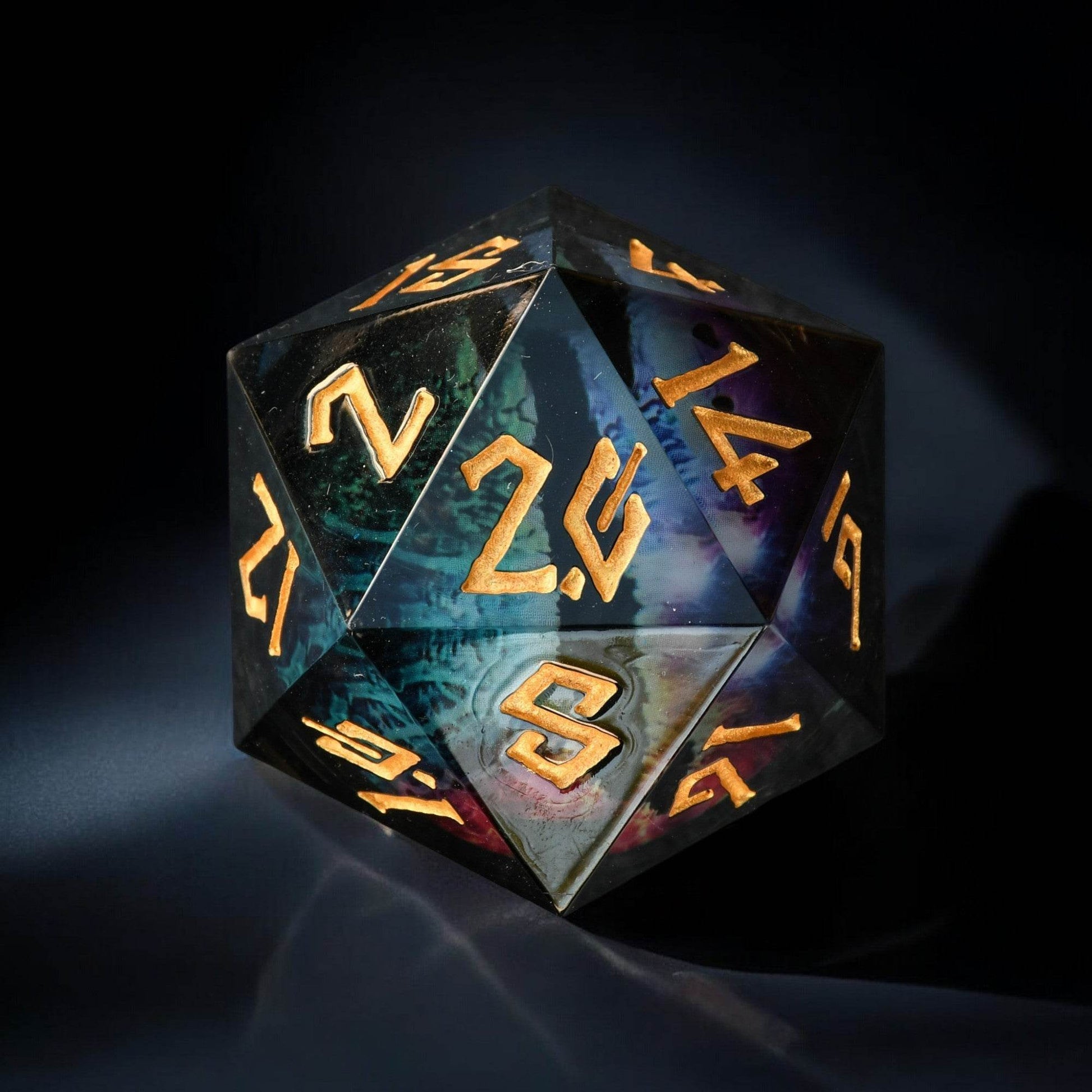 Rainbow Dragon (Black/Gold) Liquid Core 30mm D20 'PRE-ORDER | SPRING EVENT DEAL' - 
