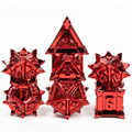 Warrior's Flail: Red - Metal RPG Dice Set - 