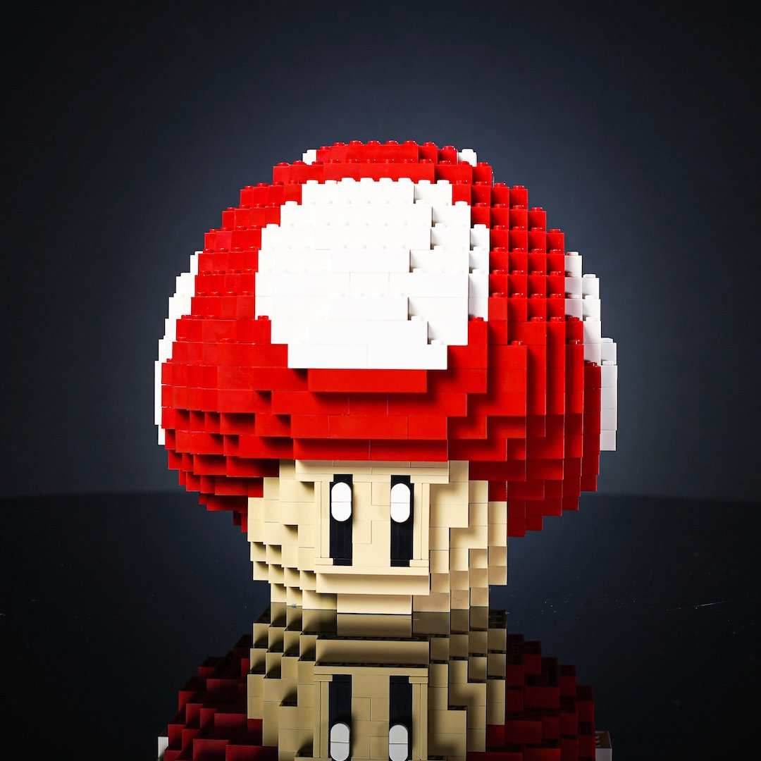 Life-Sized Red Mushroom - Bricks & Instructions