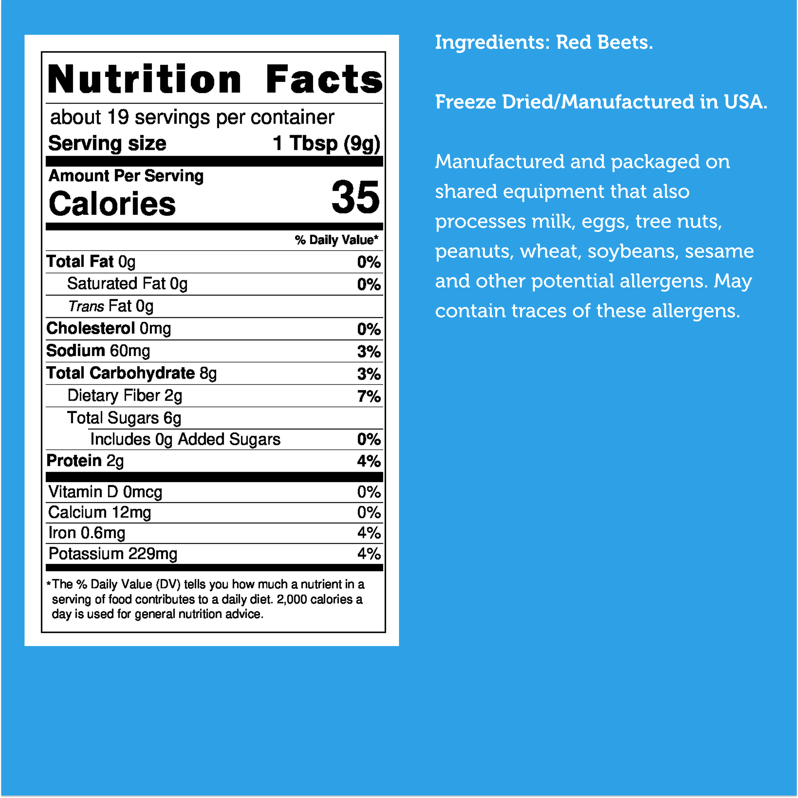 Freeze Dried Red Beets Powder