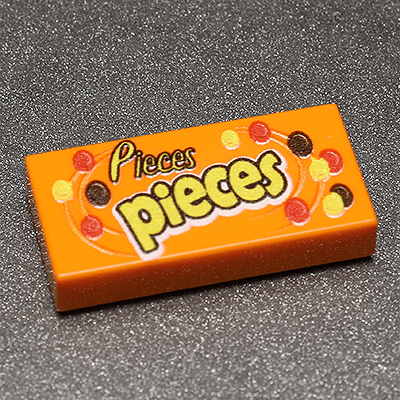 Pieces - Custom Printed 1x2 Tile made using LEGO part - 
