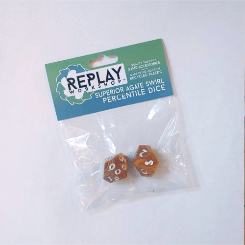 Superior Agate Swirl Recycled Percentile Dice [Replay] - 