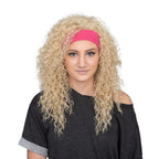 Retro 80s Aerobics Instructor Deluxe Halloween Cosplay Costume Wig and Headband Set