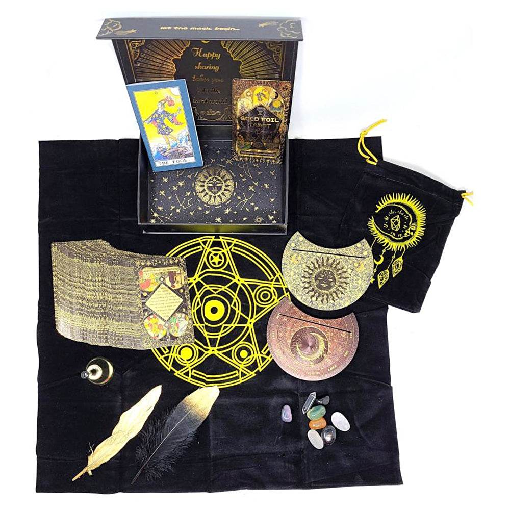 Rider-Waite Black Gold Foil Tarot Card Box Gift Set - 
