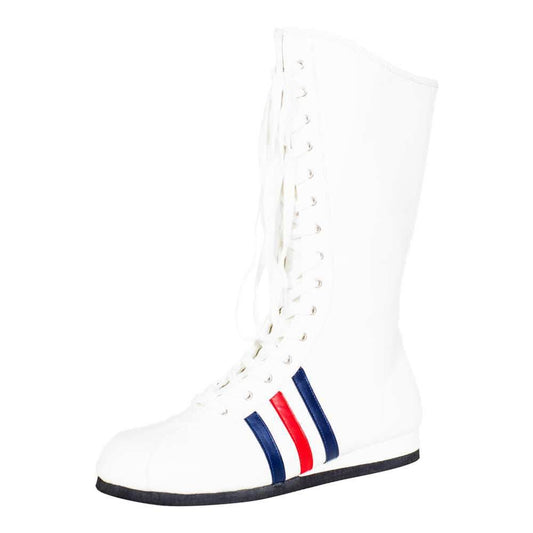 Rocky Boxing White Boots Cosplay Halloween - XS