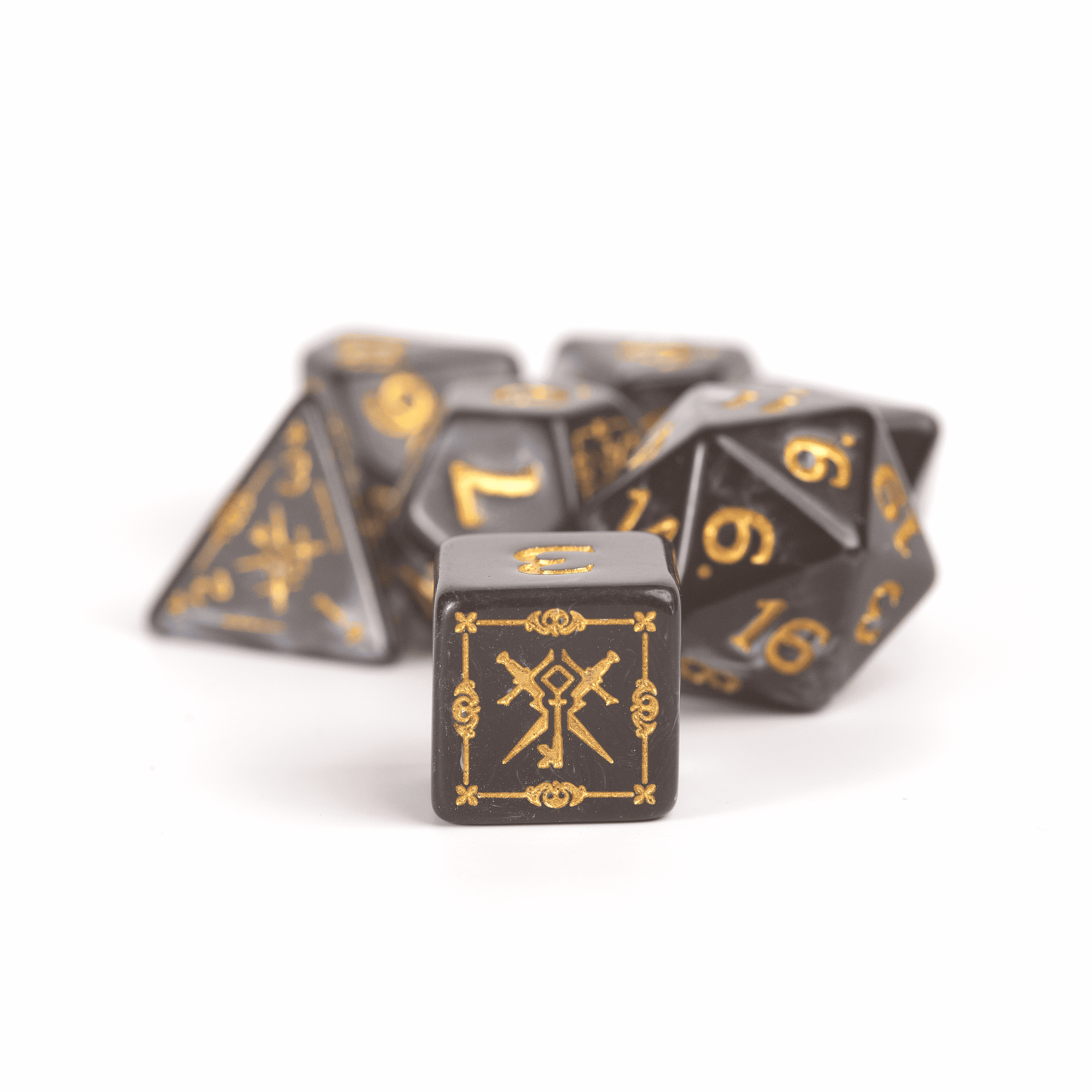 D&D Adventure Dice Set - Rogue Edition | Black 15pc Collection - 