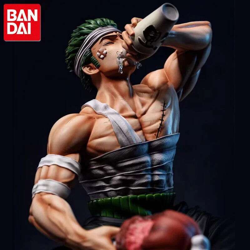 Roronoa Zoro Figure, Post Timeskip Injured Drunking Figurine, Anime Gifts 6 in
