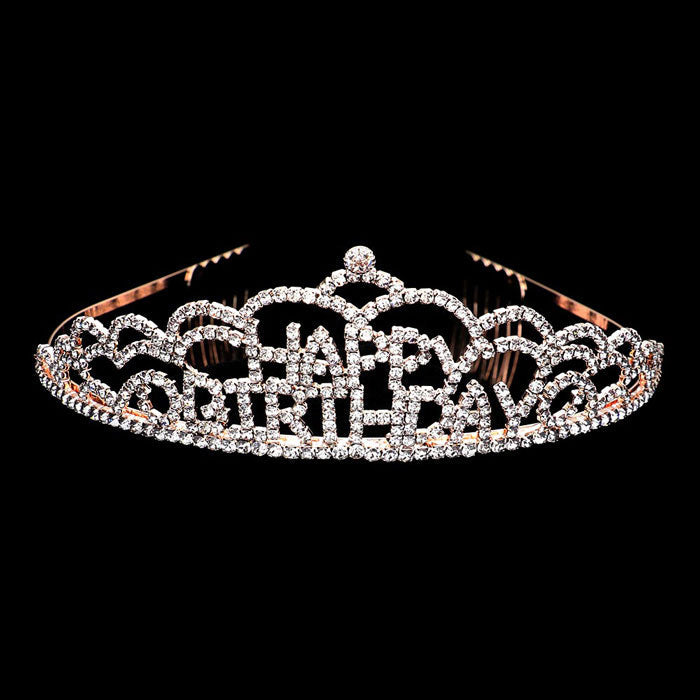 Crystal Rhinestone Happy Birthday Party Tiara