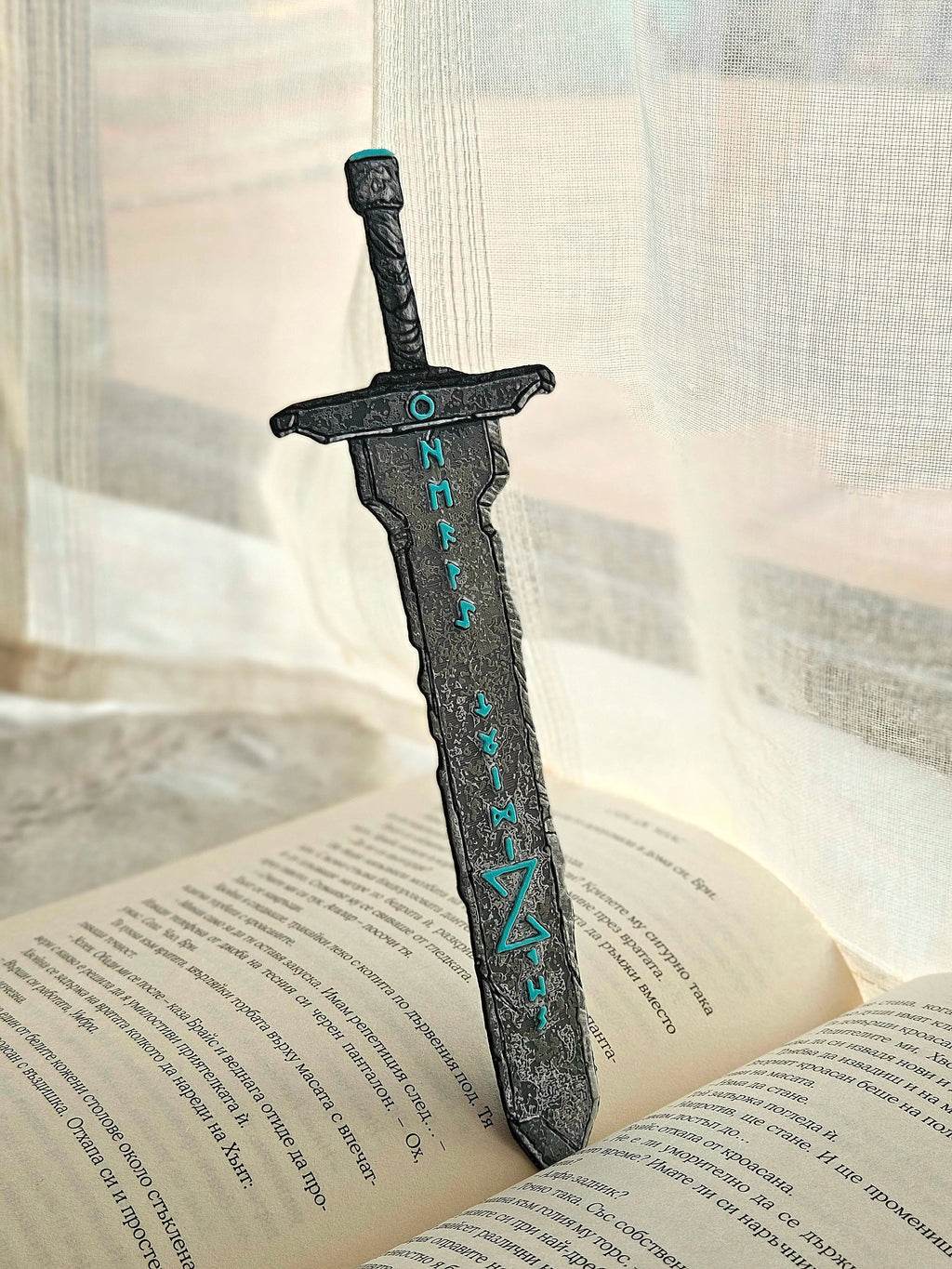 Runic Blade Sword Bookmark – Norse Rune Fantasy Bookmark