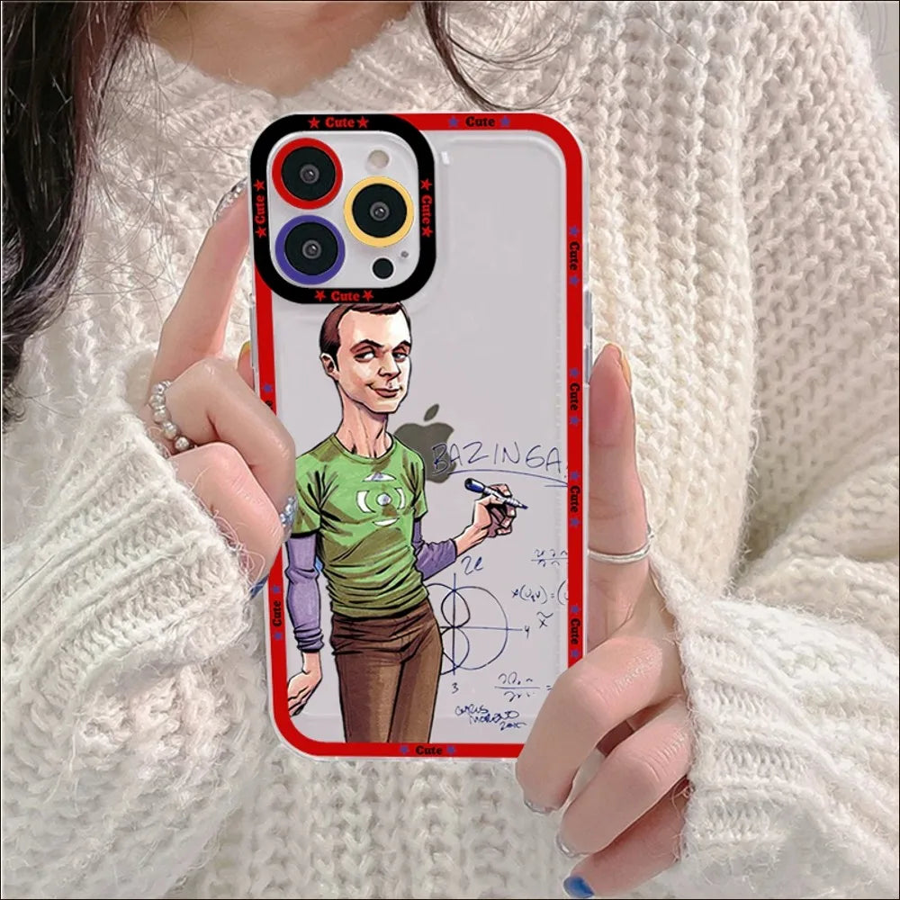 Bazinga The Big Bang Theory tv show Phone Case For iPhone 11 12 13 14 Mini Pro Max XR X XS TPU Case For 8 7 6 Plus SE 2020