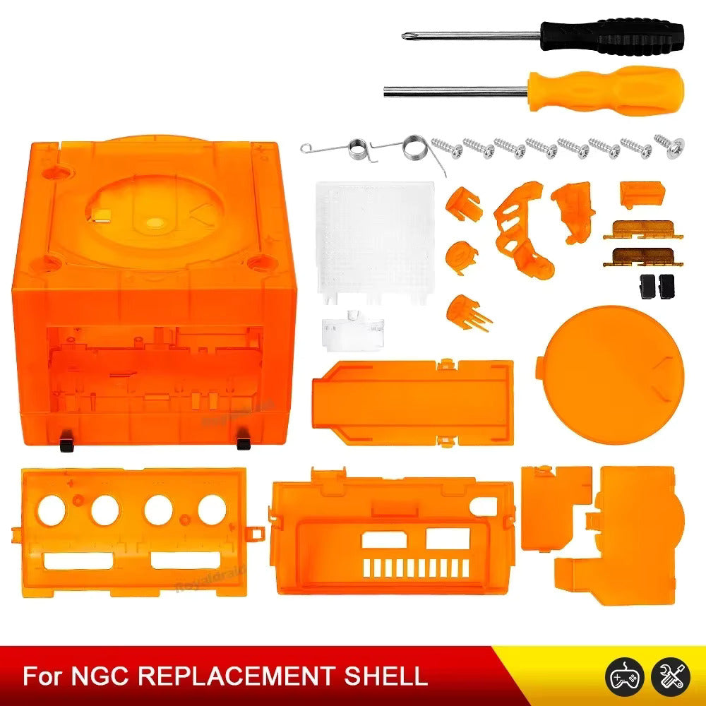 Gamecube Full Replacement Console Shell Housing Translucent Orange