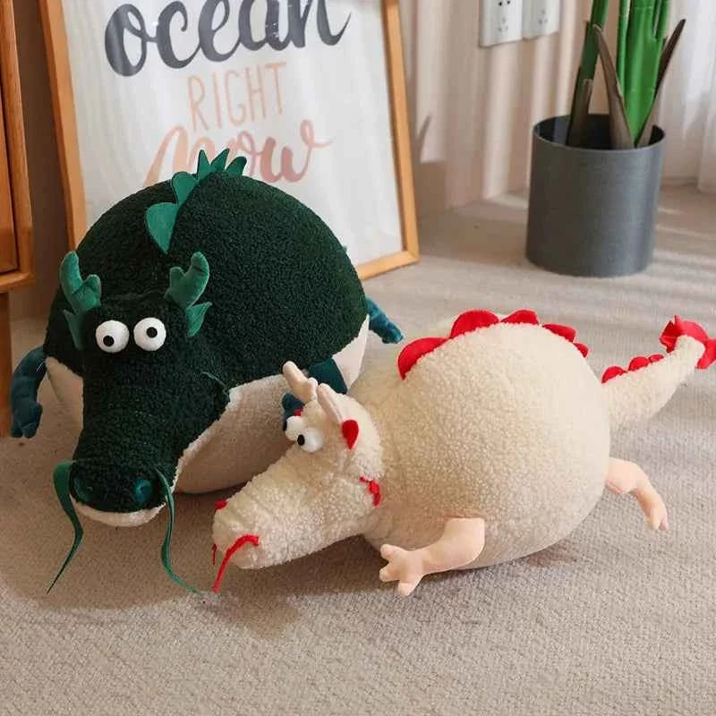 Giant Chubby Dragon Plush Toy – Cute Round Dragon Pillow Stuffed Animal