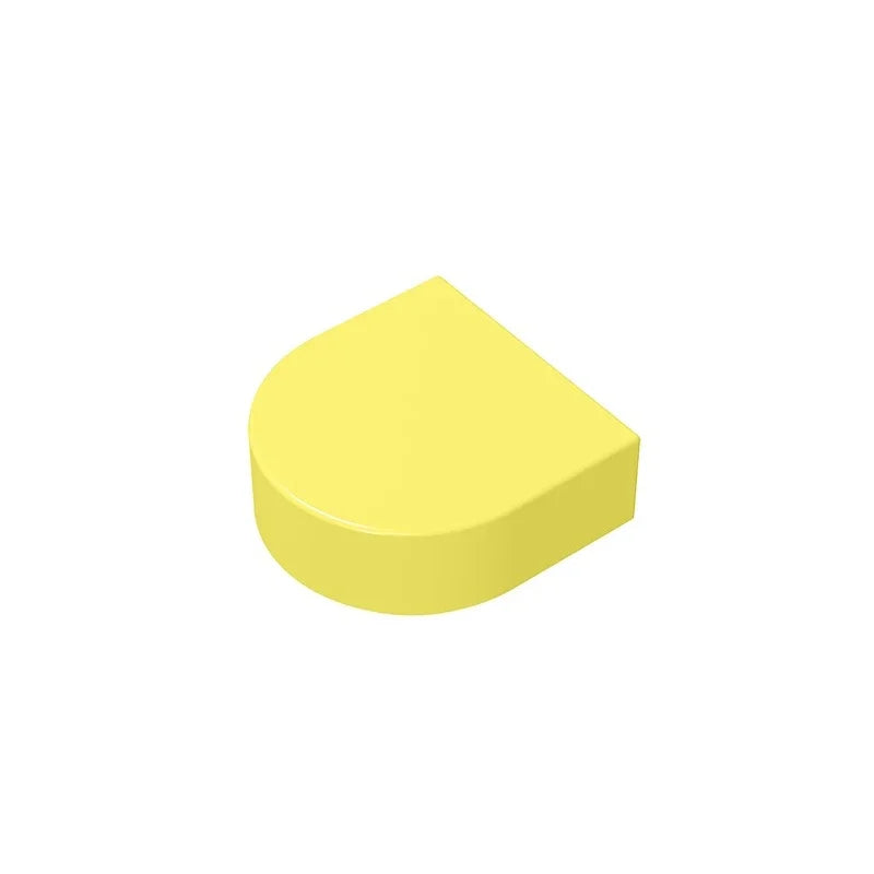 Gobricks Tile Round 1 x 1 Half Circle Extended | Compatible Brick Building Block