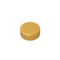 Gobricks GDS-612 Flat Tile 1x1 Round | Compatible Building Block