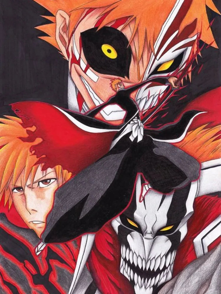 BLEACH DIY Diamond Painting Kurosaki Ichigo Zaraki Kenpachi Poster Hand Diamond Embroidery Home Room Decor Kids DIY