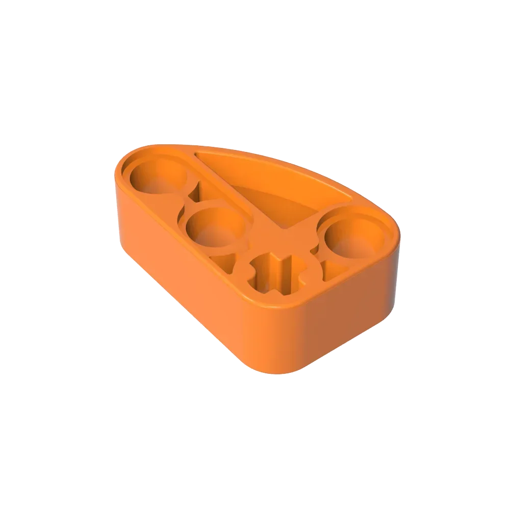 Gobricks GDS-2016 Technical Beam 2 x 3 L-Shape with Quarter Ellipse Thick | Building Blocks Toy Compatible with Lego 71708
