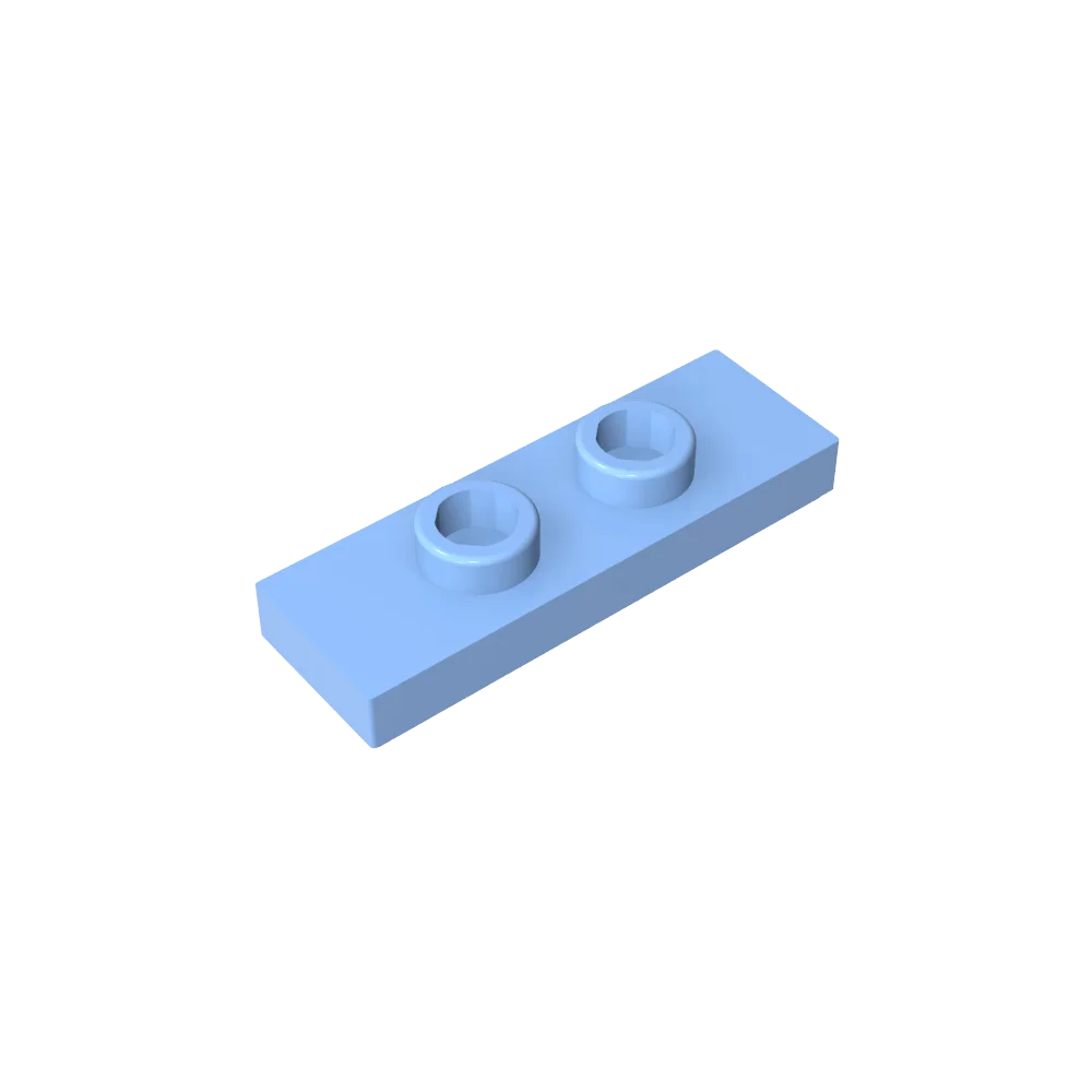Gobricks GDS-1504 Plate, Modified 1 x 3 with 2 Studs (Double Jumper) | Compatible Building Block Piece
