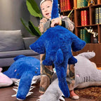 Giant Serrated Shark Plush Pillow – Soft Stuffed Shark Sofa Cushion in Blue, Gray & Colourful (55–140cm)