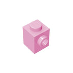 Gobricks GDS-635 BRICK 1X1 W. 1 KNOB | Single Side Bump Building Block Compatible with Lego 87087