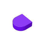 Gobricks Tile Round 1 x 1 Half Circle Extended | Compatible Brick Building Block