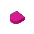 Gobricks Tile Round 1 x 1 Half Circle Extended | Compatible Brick Building Block