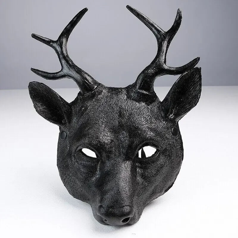 Halloween Decoration 3D Animal Mask Party Rave Club Cosplay Deer Mask PU Foam Personalized Gift Unisex Carnival  Dress Up Props