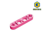 Gobricks GDS-690 Technical Liftarm Thin 1 x 4 with Axle Holes | Compatible Building Block Part 32449