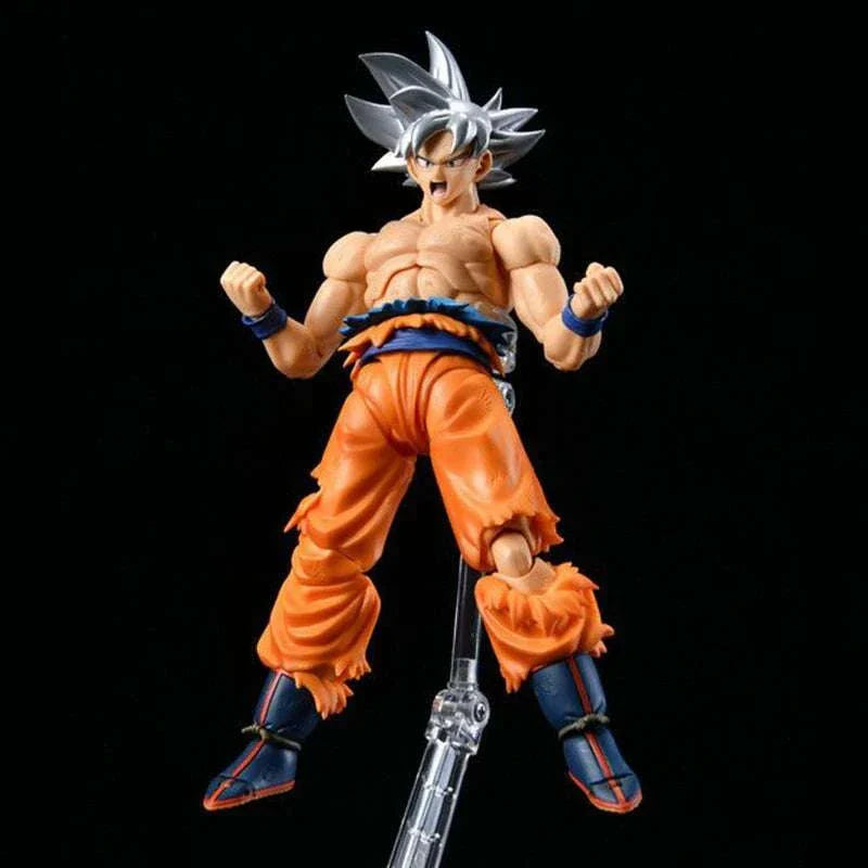 Ultra Instinct Goku Anime Figure, Dragon Ball Z Super Action Figurine White Haired 16 CM