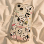 Snoopy Cute Cartoon With Magsafe Case For iPhone 16 15 14 13 12 11 Pro X Xs Max Hard Shell Magnetic Compatible Cover