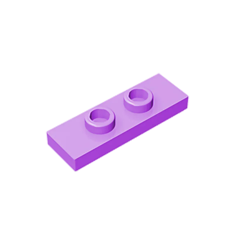 Gobricks GDS-1504 Plate, Modified 1 x 3 with 2 Studs (Double Jumper) | Compatible Building Block Piece
