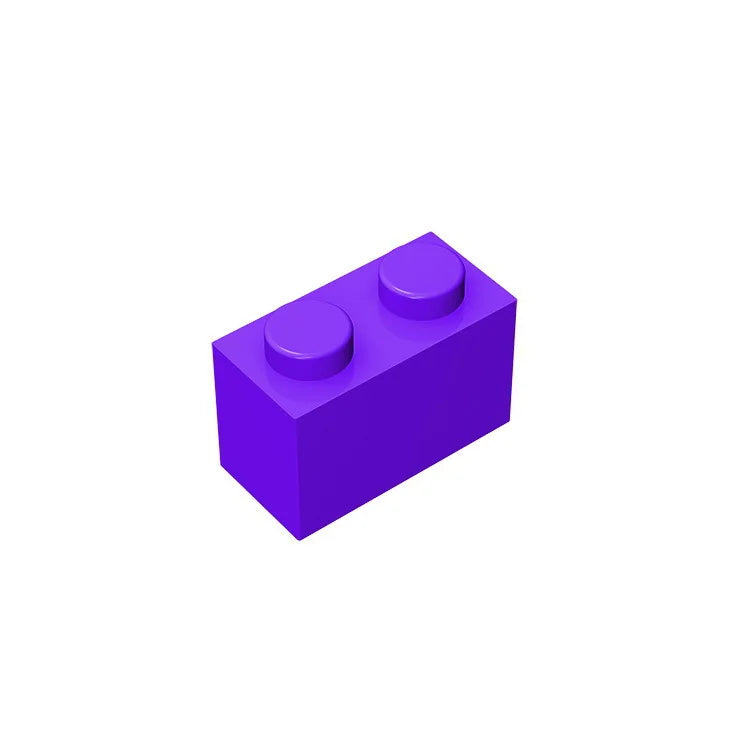 Educational Assemblage Gobricks Brick 1 x 2 without Bottom Tube | Compatible with Lego 3004 3065 35743