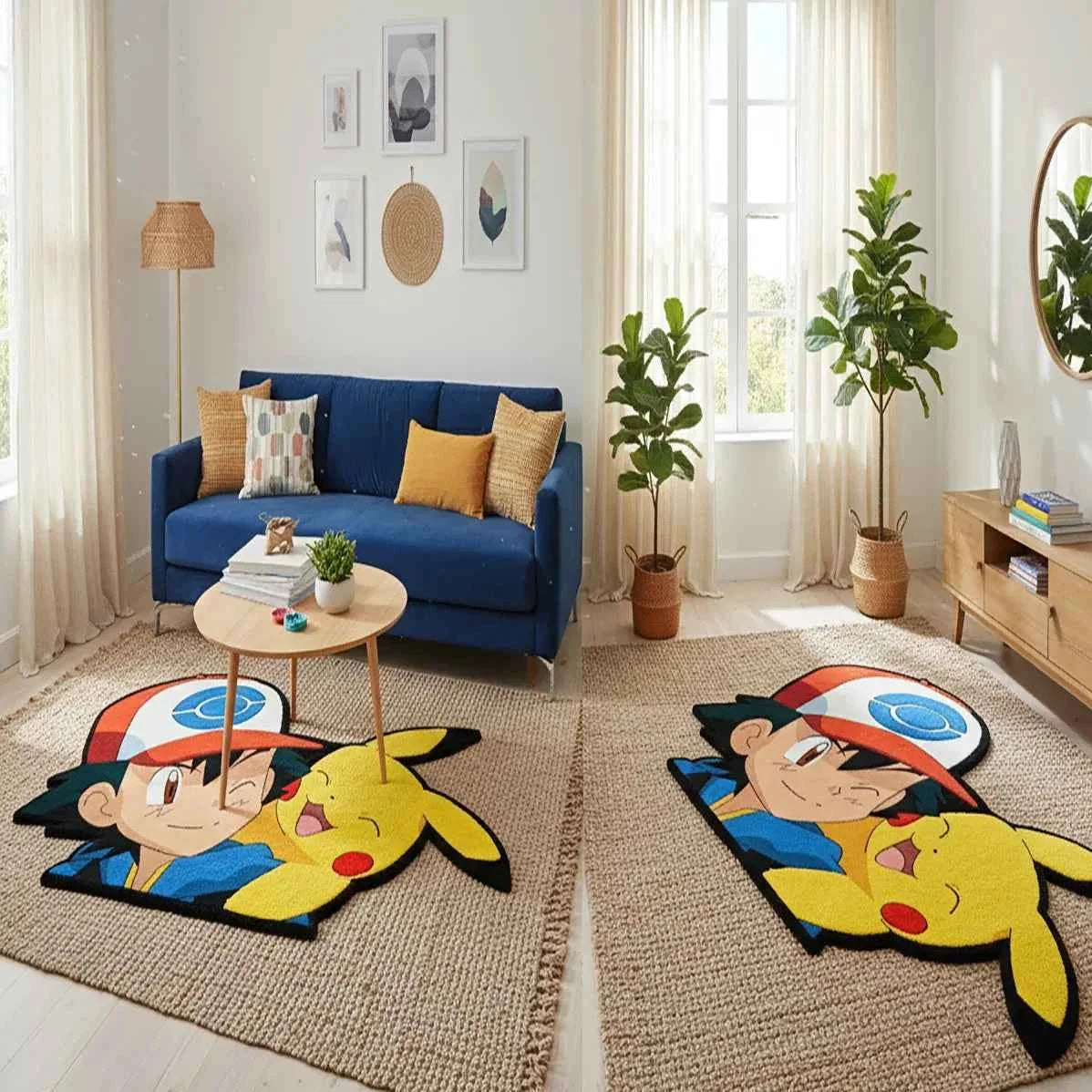 Electric Mouse Cartoon Area Rug – Soft Anti-Slip Irregular Floor Mat