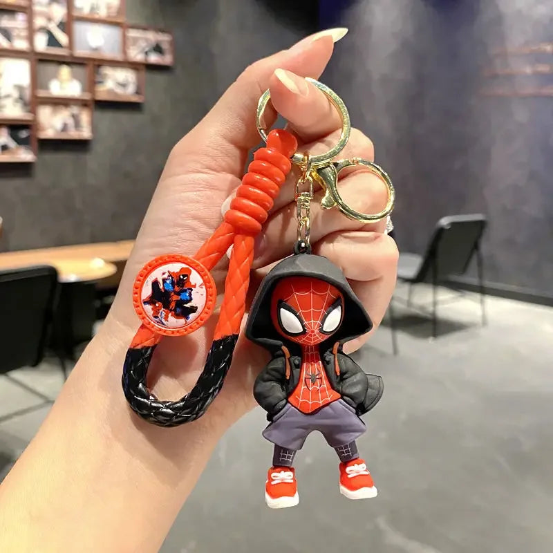 Creative Classic Avengers Marvel Superhero Iron Man Thor Casual Sweater Spider-Man Car Charm Bag Keychain Couple Pendant Gift