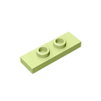 Gobricks GDS-1504 Plate, Modified 1 x 3 with 2 Studs (Double Jumper) | Compatible Building Block Piece